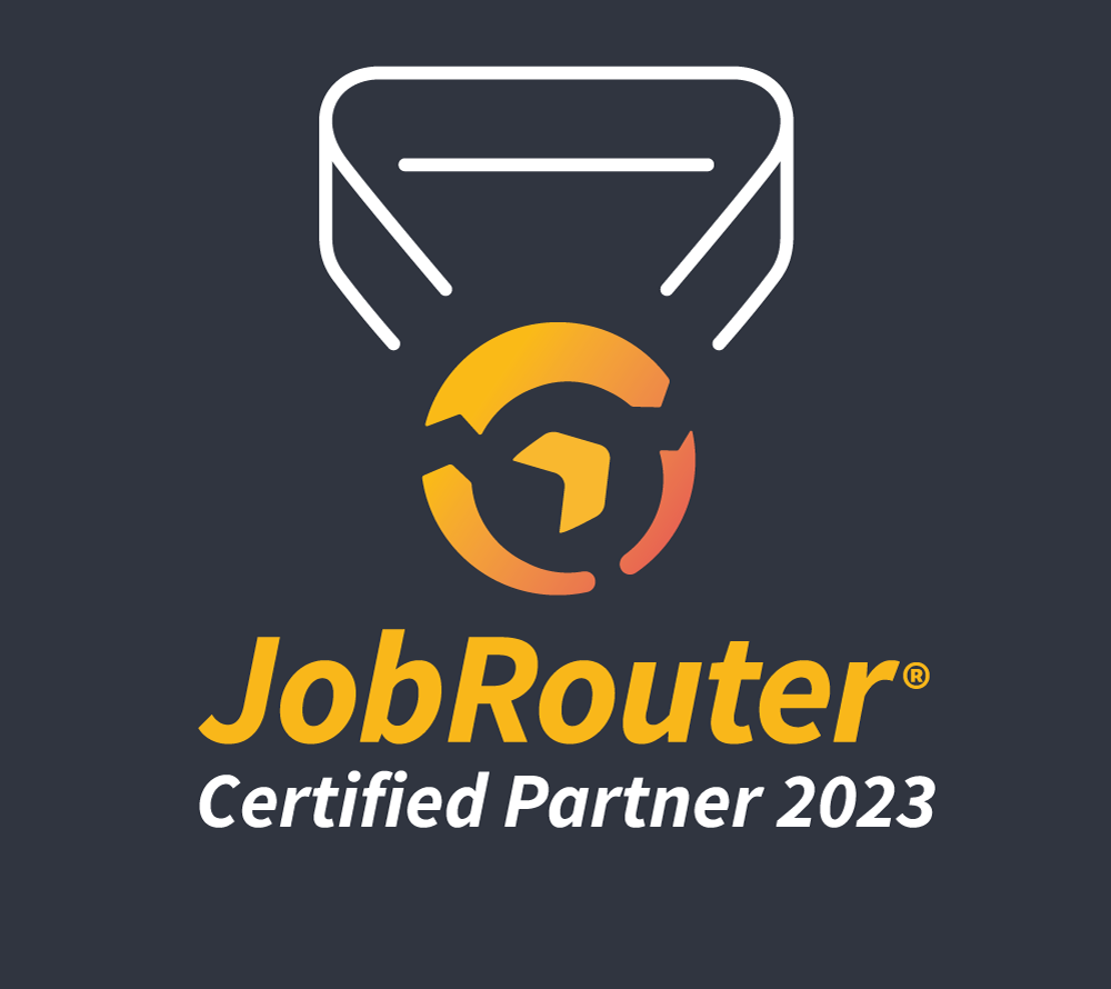 Logo JobRouter Zertifizierter Partner 2023